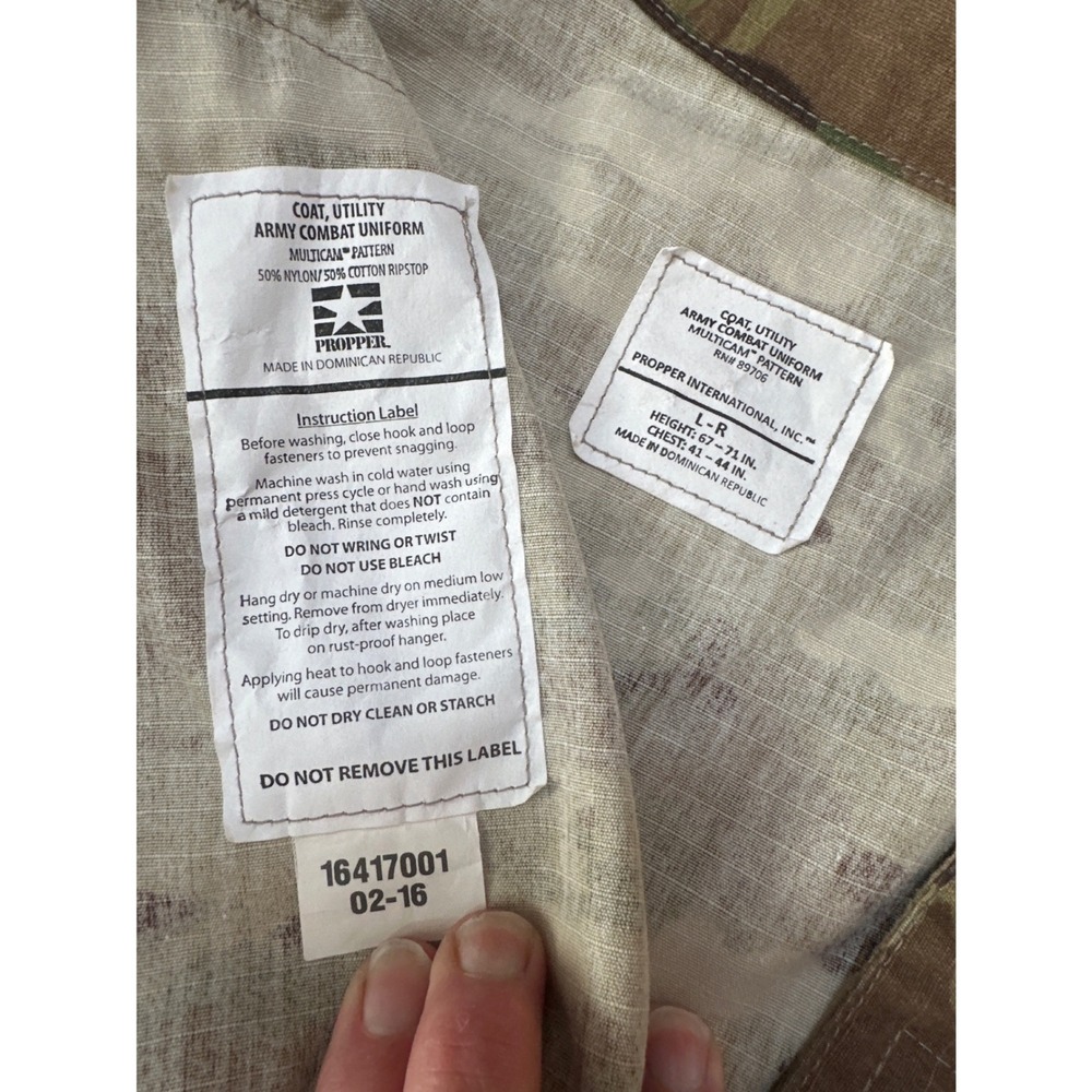 Propper ACU Army Combat Uniform Multicam Ripstop Utility Coat Jacket Size Large - Picture 3 of 7